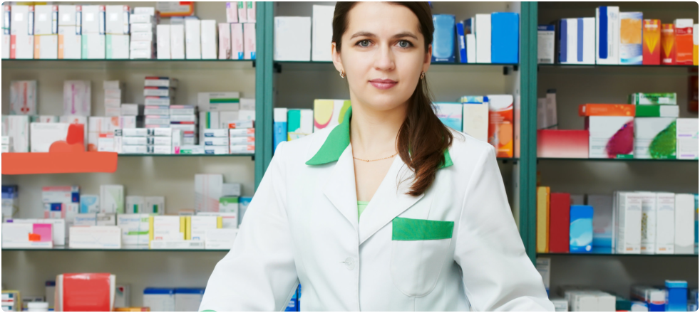 a female pharmacist